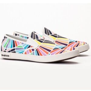 LIMITED EDITION- Trina Turk SeaVees Multicolor Geometric Slip-On Shoes Sz 9